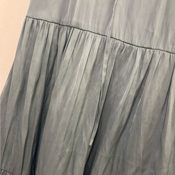 Zadig & Voltaire light blue/ grey Ritu Satin Mini Dress boho S - Picture 5 of 6